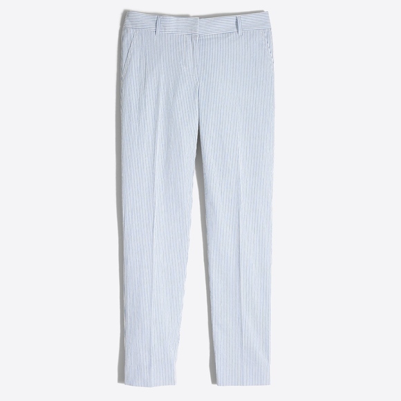 J. Crew Pants - J Crew Seersucker Skimmer Cropped Capri Pants